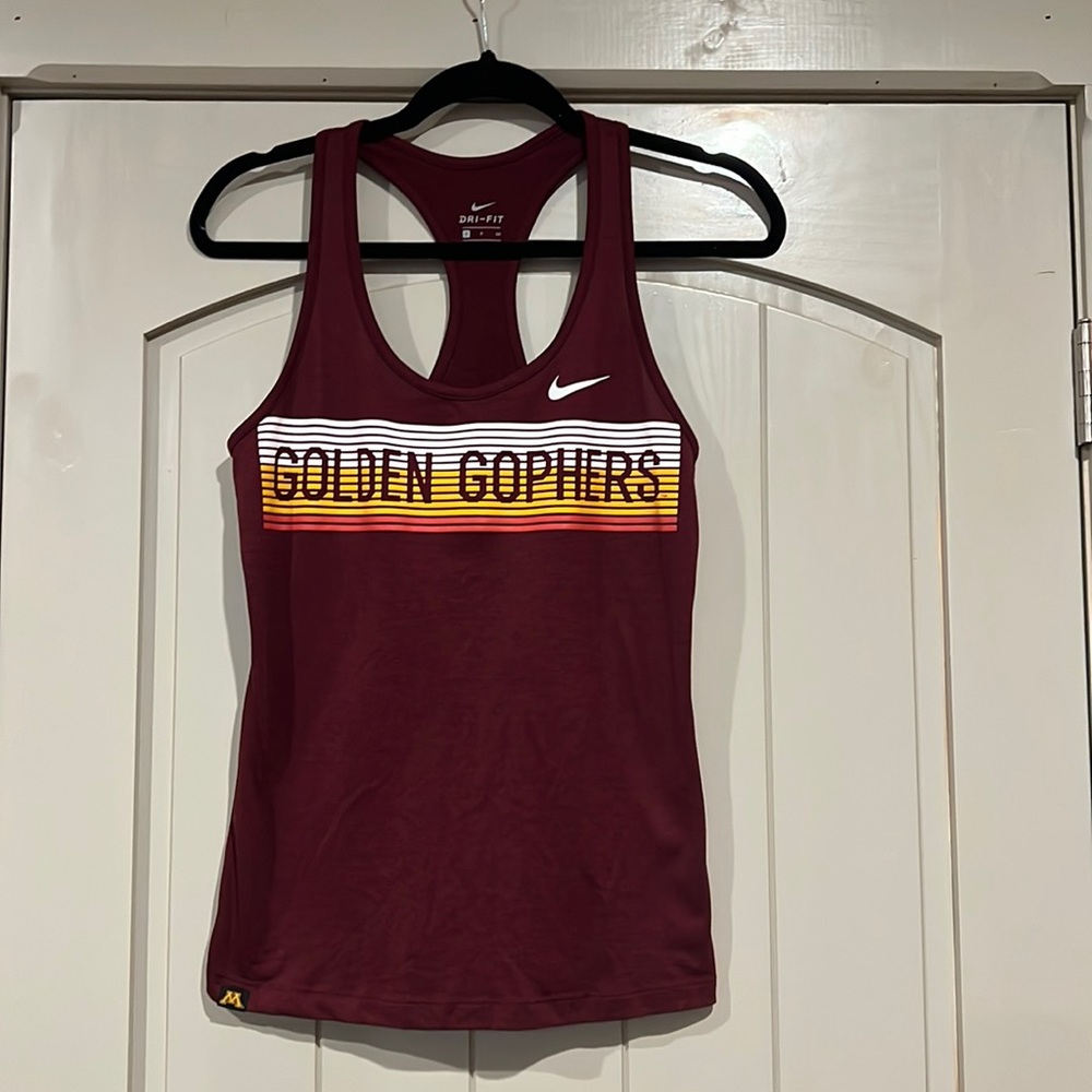 Nike Minnesota Golden Gophers racerback tank top, excellent used condition.